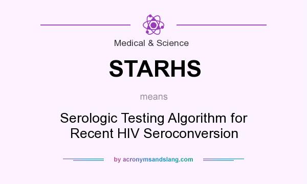 What does STARHS mean? It stands for Serologic Testing Algorithm for Recent HIV Seroconversion