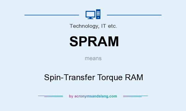 What does SPRAM mean? It stands for Spin-Transfer Torque RAM