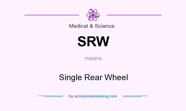 What does SRW mean? It stands for Single Rear Wheel