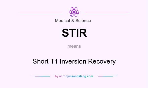 What does STIR mean? It stands for Short T1 Inversion Recovery
