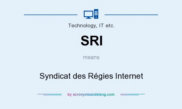 What does SRI mean? It stands for Syndicat des Régies Internet