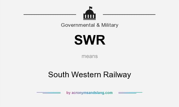 What does SWR mean? It stands for South Western Railway