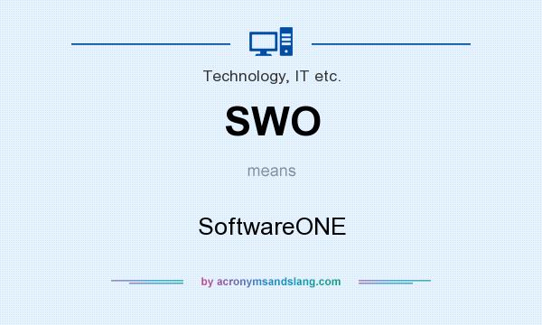 What does SWO mean? It stands for SoftwareONE