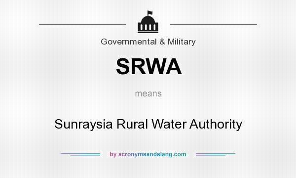 What does SRWA mean? It stands for Sunraysia Rural Water Authority