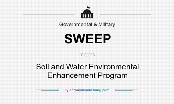 What does SWEEP mean? It stands for Soil and Water Environmental Enhancement Program
