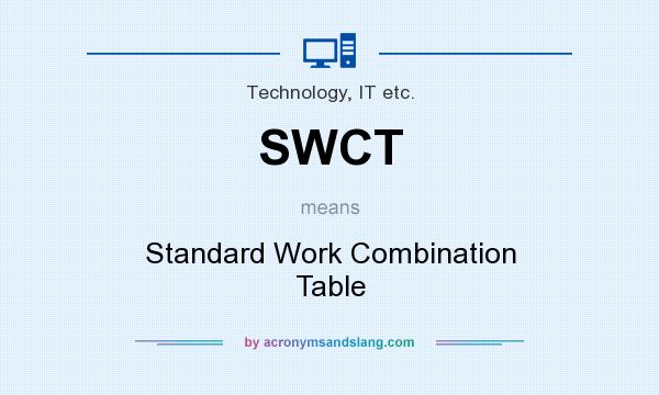 What does SWCT mean? It stands for Standard Work Combination Table