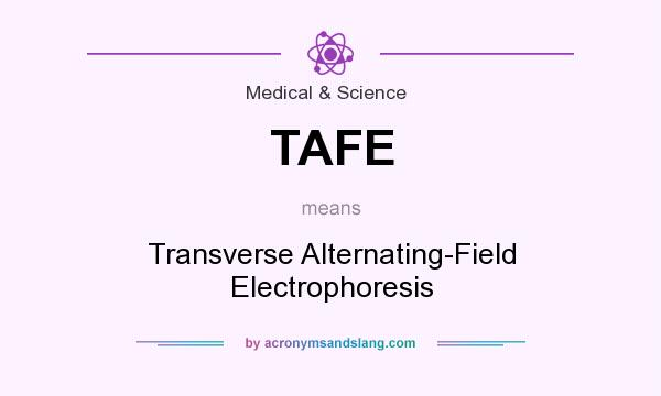 What does TAFE mean? It stands for Transverse Alternating-Field Electrophoresis