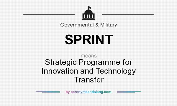 What does SPRINT mean? It stands for Strategic Programme for Innovation and Technology Transfer
