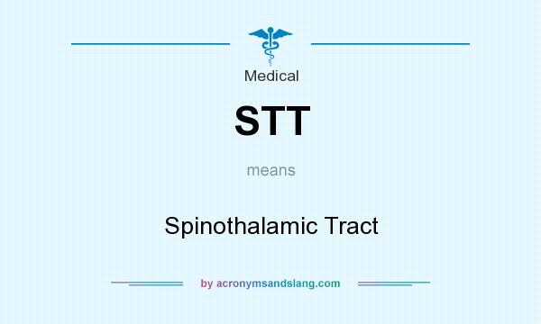 What does STT mean? It stands for Spinothalamic Tract