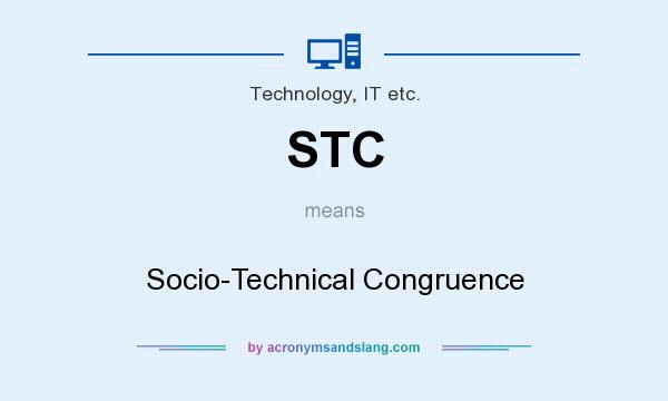 What does STC mean? It stands for Socio-Technical Congruence