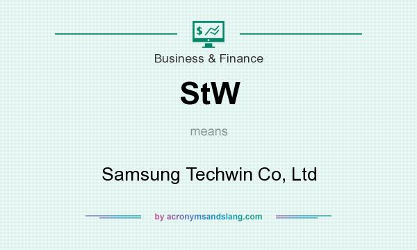 What does StW mean? It stands for Samsung Techwin Co, Ltd