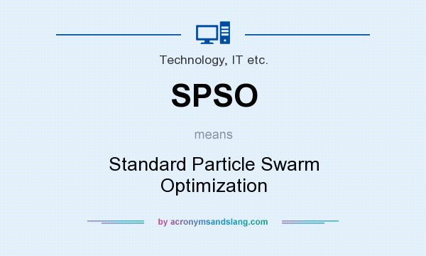 What does SPSO mean? It stands for Standard Particle Swarm Optimization