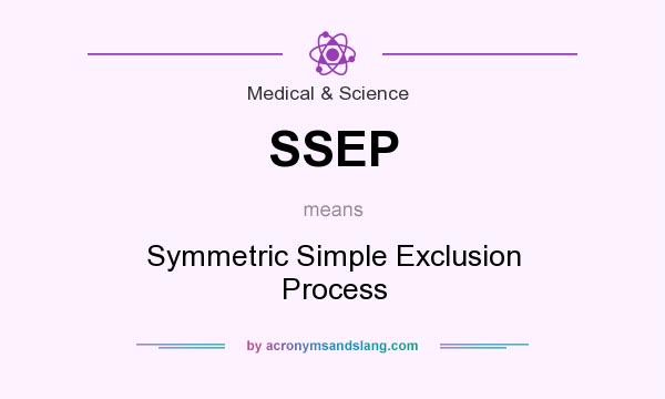 What does SSEP mean? It stands for Symmetric Simple Exclusion Process