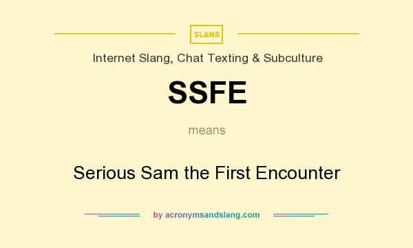 What does SSFE mean? It stands for Serious Sam the First Encounter