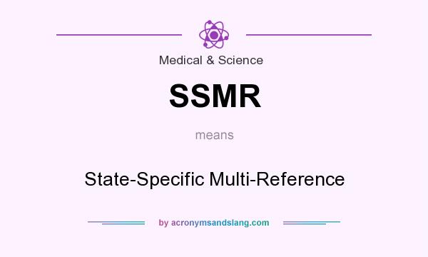 What does SSMR mean? It stands for State-Specific Multi-Reference