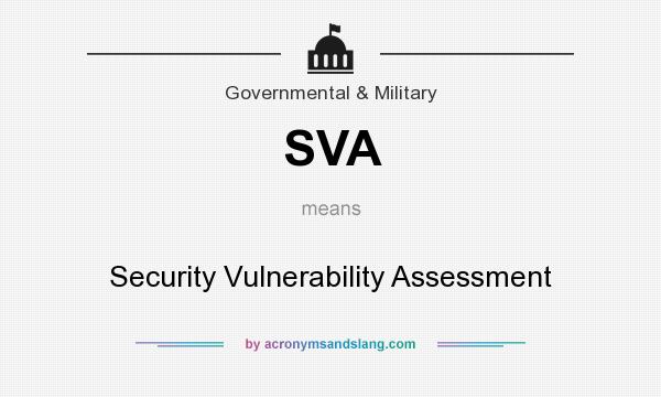What does SVA mean? It stands for Security Vulnerability Assessment