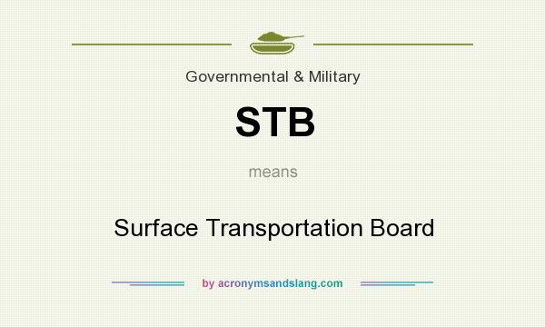 What does STB mean? It stands for Surface Transportation Board