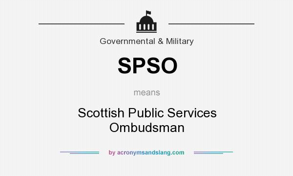 What does SPSO mean? It stands for Scottish Public Services Ombudsman