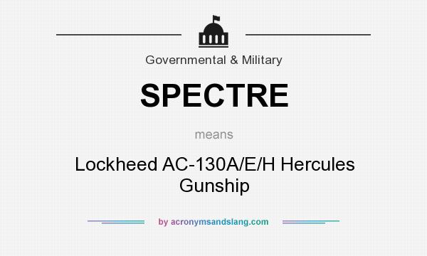 What does SPECTRE mean? It stands for Lockheed AC-130A/E/H Hercules Gunship