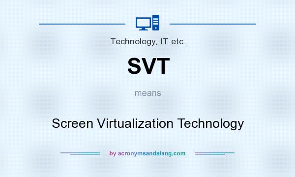 What does SVT mean? It stands for Screen Virtualization Technology