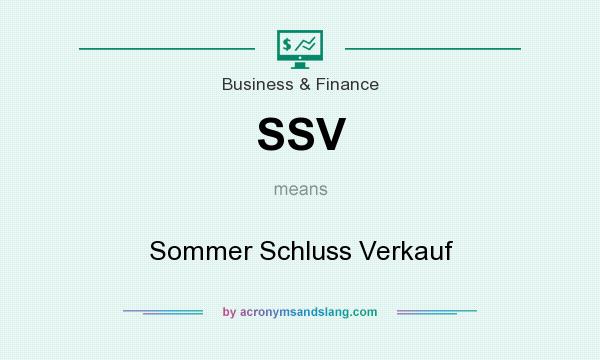 What does SSV mean? It stands for Sommer Schluss Verkauf