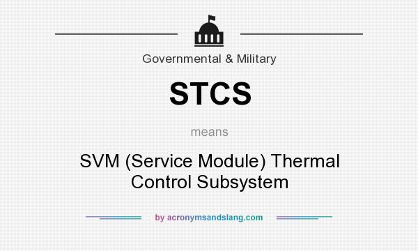 What does STCS mean? It stands for SVM (Service Module) Thermal Control Subsystem