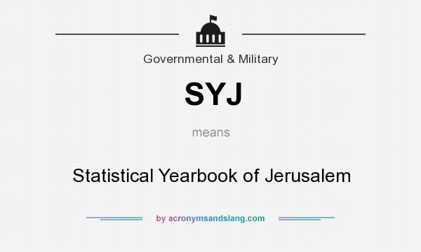 What does SYJ mean? It stands for Statistical Yearbook of Jerusalem