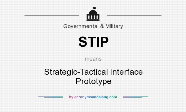 What does STIP mean? It stands for Strategic-Tactical Interface Prototype