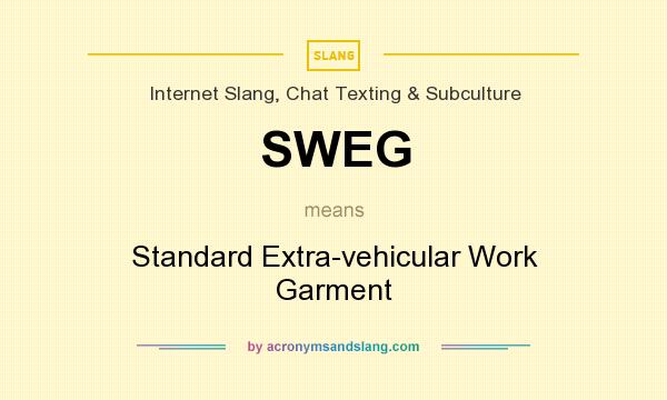 What does SWEG mean? It stands for Standard Extra-vehicular Work Garment