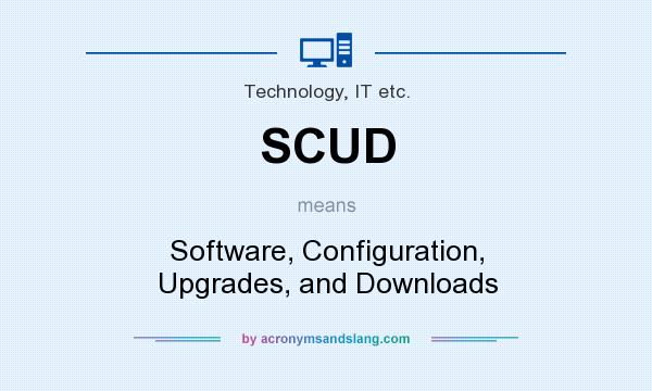 What does SCUD mean? It stands for Software, Configuration, Upgrades, and Downloads
