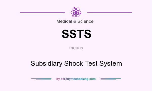 What does SSTS mean? It stands for Subsidiary Shock Test System