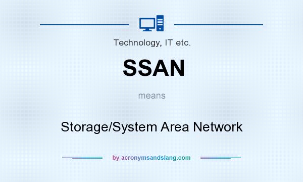 What does SSAN mean? It stands for Storage/System Area Network