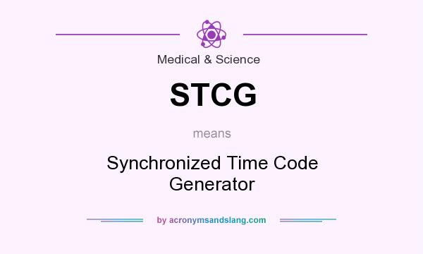 What does STCG mean? It stands for Synchronized Time Code Generator