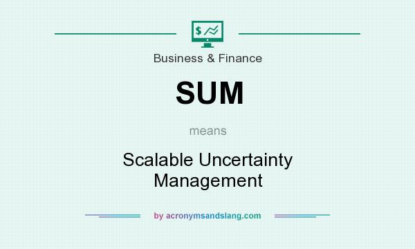 What does SUM mean? It stands for Scalable Uncertainty Management