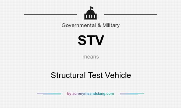 What does STV mean? It stands for Structural Test Vehicle
