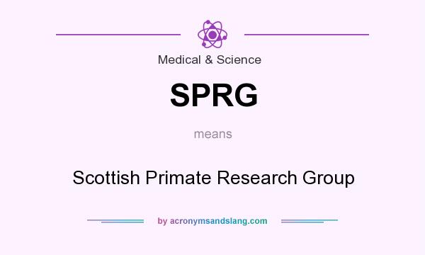 What does SPRG mean? It stands for Scottish Primate Research Group
