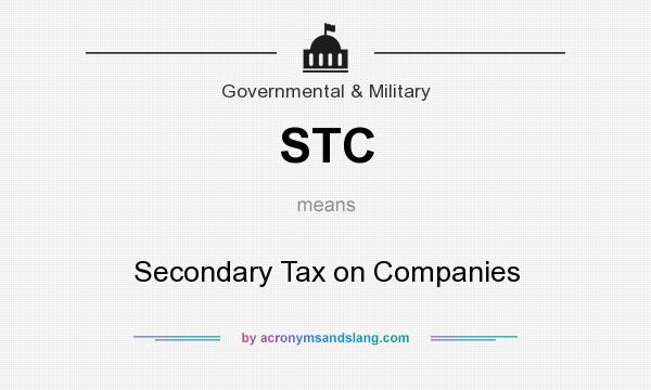 What does STC mean? It stands for Secondary Tax on Companies