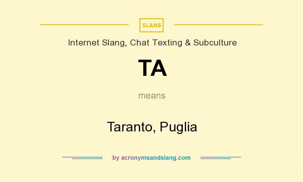 What does TA mean? It stands for Taranto, Puglia