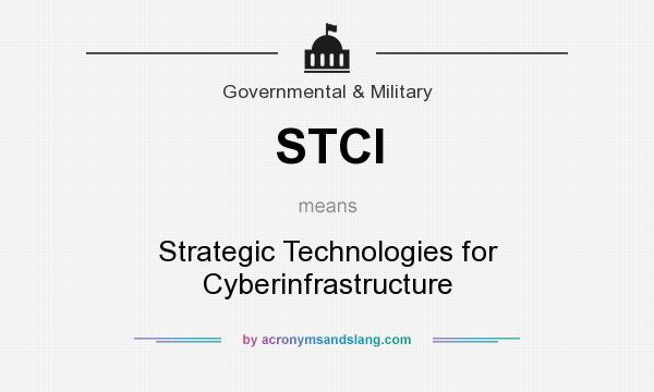 What does STCI mean? It stands for Strategic Technologies for Cyberinfrastructure