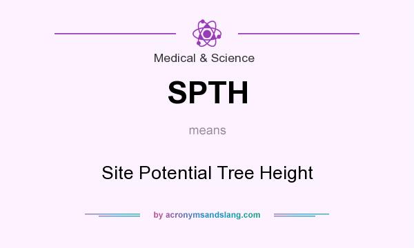 What does SPTH mean? It stands for Site Potential Tree Height