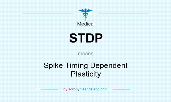 What does STDP mean? It stands for Spike Timing Dependent Plasticity