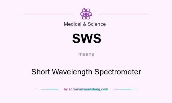 What does SWS mean? It stands for Short Wavelength Spectrometer