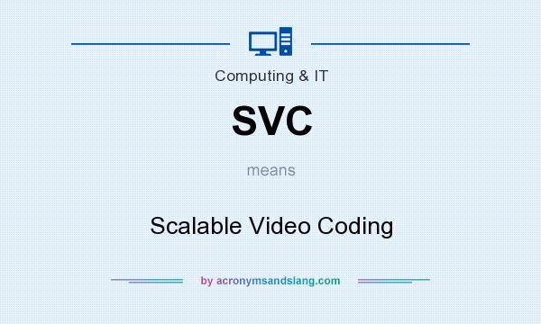 What does SVC mean? It stands for Scalable Video Coding