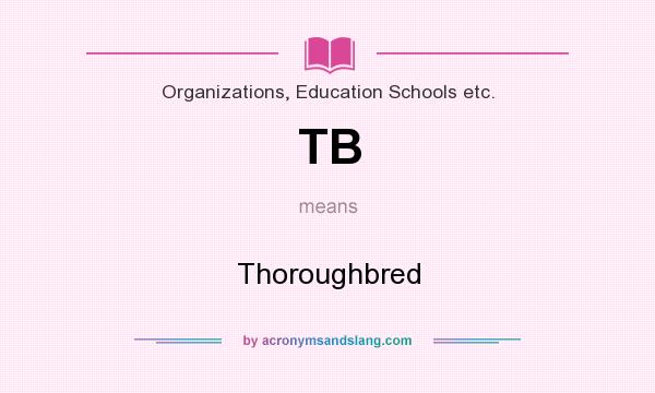 What does TB mean? It stands for Thoroughbred