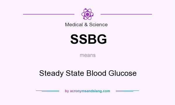 What does SSBG mean? It stands for Steady State Blood Glucose