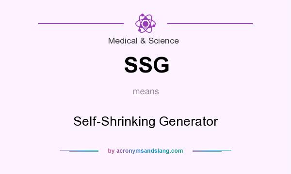 What does SSG mean? It stands for Self-Shrinking Generator
