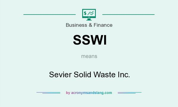 What does SSWI mean? It stands for Sevier Solid Waste Inc.
