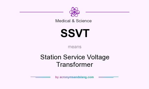 What does SSVT mean? It stands for Station Service Voltage Transformer