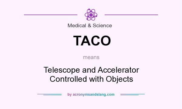 What does TACO mean? It stands for Telescope and Accelerator Controlled with Objects