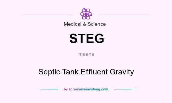 What does STEG mean? It stands for Septic Tank Effluent Gravity